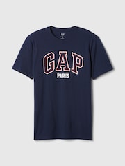 Blauw Paris - Gap - Everyday - 100% Katoenen T-shirt met logo, ronde hals en korte mouwen - Image 5 of 5