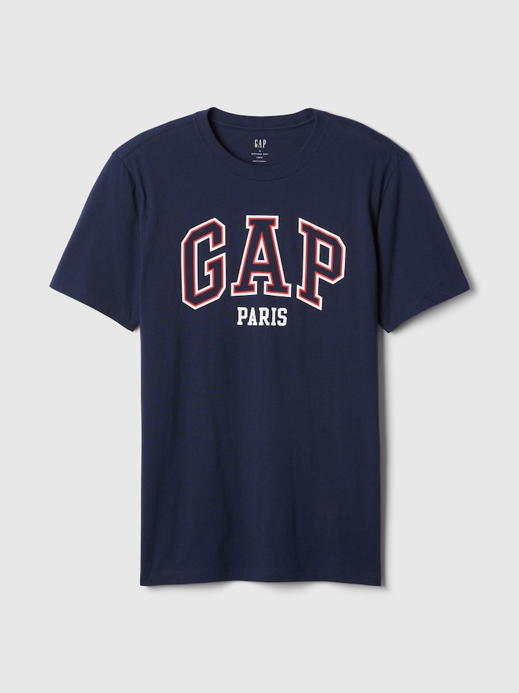 Blauw Paris - Gap - Everyday - 100% Katoenen T-shirt met logo, ronde hals en korte mouwen - Image 5 of 5