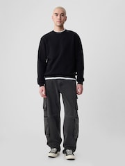 Gap Black Loose Fit Double Pocket Cargo Jeans - Image 1 of 5