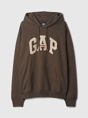 Gap Brown Heavyweight Heritage Logo Hoodie - Image 4 of 5