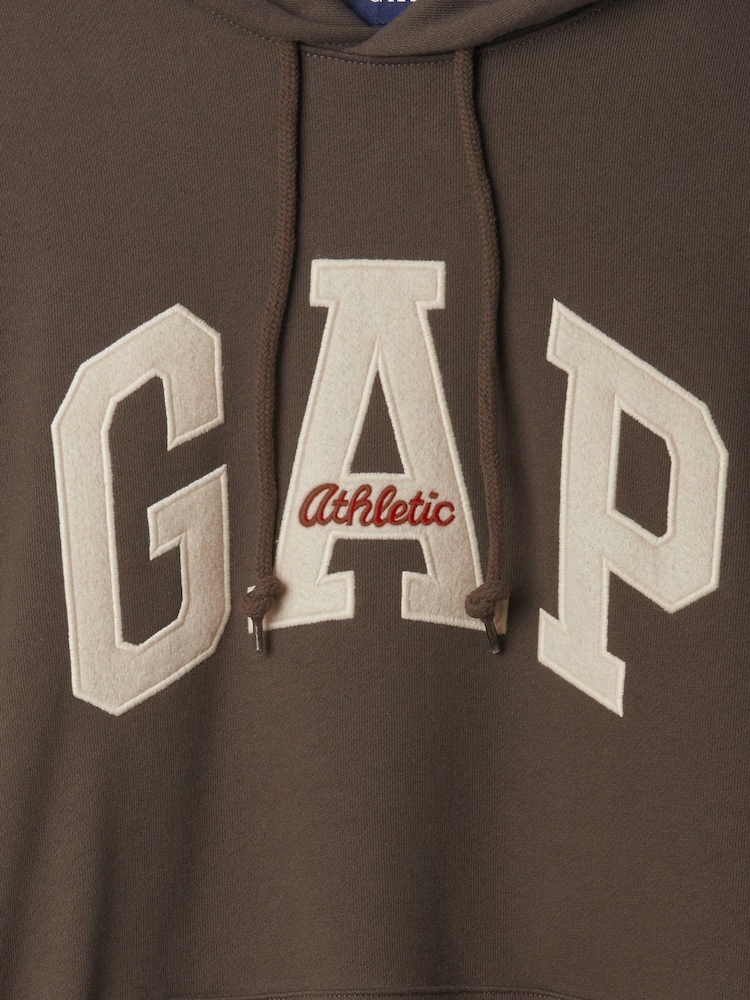 Gap Brown Heavyweight Heritage Logo Hoodie - Image 5 of 5