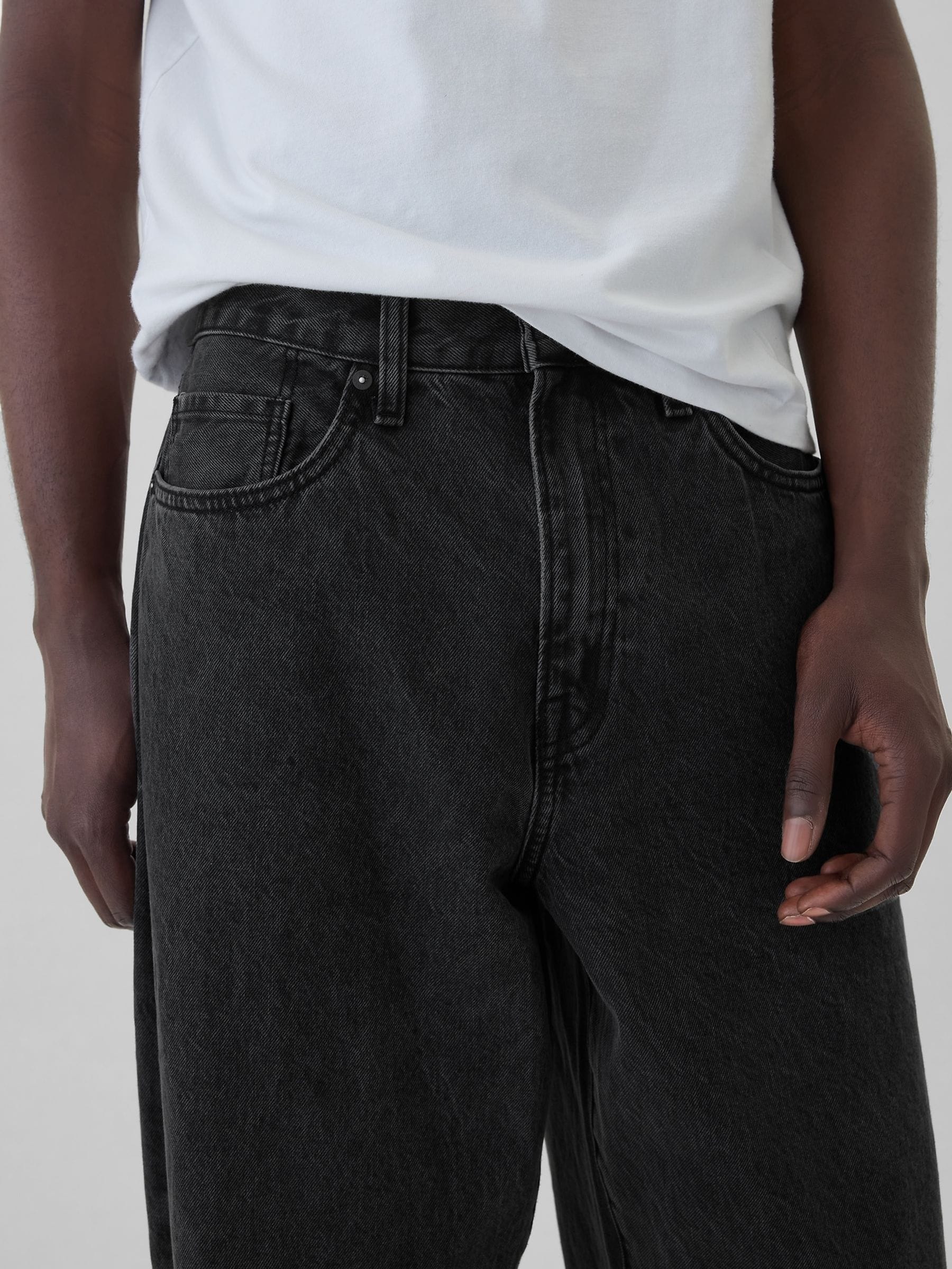 Buy Gap Black Loose Fit Baggy Jeans from the Next UK online shop