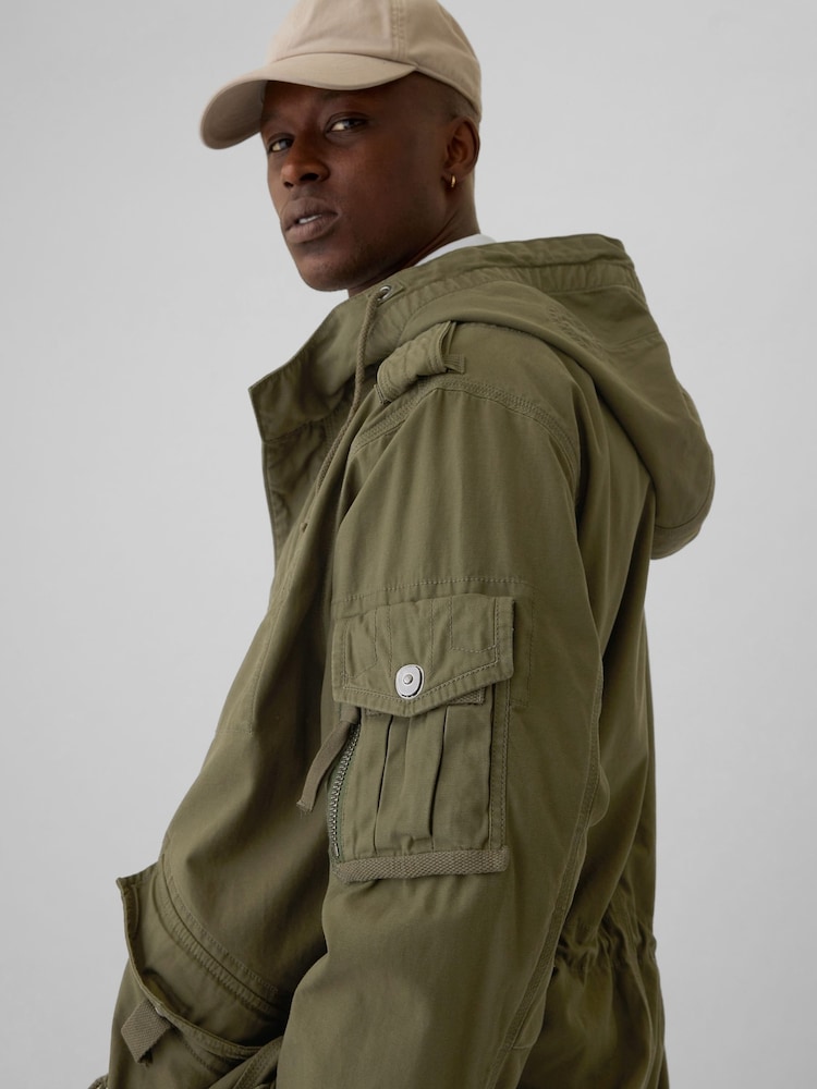 Gap Veste parka à capuche en coton - Image 4 of 5