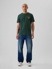 Gap Green Everyday Athletic Graphic 100% Cotton Short Sleeve T-Shirt - Image 3 of 4