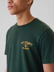 Gap Green Everyday Athletic Graphic 100% Cotton Short Sleeve T-Shirt - Image 4 of 4