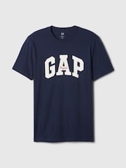 Gap Navy Blue Everyday Original Logo 100% Cotton Crew Neck Short Sleeve T-Shirt - Image 5 of 5