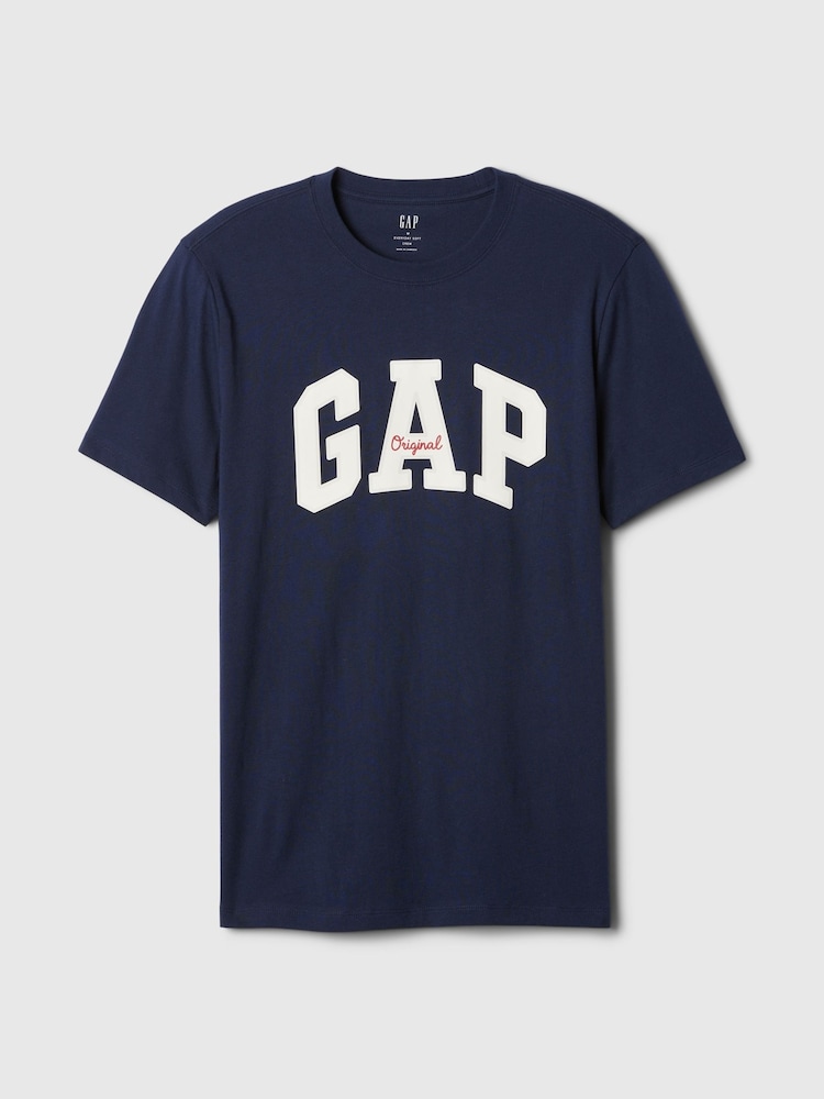 Gap Navy Blue Everyday Original Logo 100% Cotton Crew Neck Short Sleeve T-Shirt - Image 5 of 5