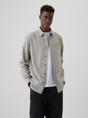 Gap Grey Midweight Cotton Long Sleeve Flannel Shirt - Image 1 of 5