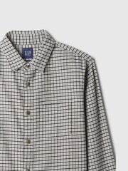 Gap Grey Midweight Cotton Long Sleeve Flannel Shirt - Image 5 of 5