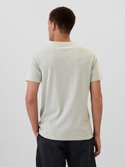 Grijs - Gap - Everyday Original Logo 100% Katoenen T-shirt met ronde hals en korte mouwen - Image 2 of 5