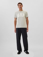 Grijs - Gap - Everyday Original Logo 100% Katoenen T-shirt met ronde hals en korte mouwen - Image 3 of 5