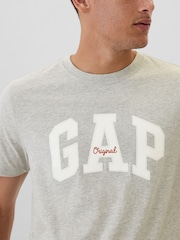Grijs - Gap - Everyday Original Logo 100% Katoenen T-shirt met ronde hals en korte mouwen - Image 4 of 5
