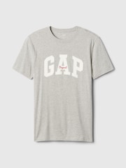 Grijs - Gap - Everyday Original Logo 100% Katoenen T-shirt met ronde hals en korte mouwen - Image 5 of 5