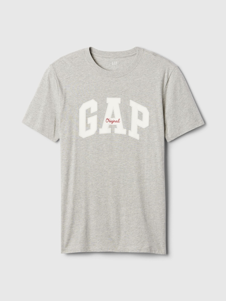 Grijs - Gap - Everyday Original Logo 100% Katoenen T-shirt met ronde hals en korte mouwen - Image 5 of 5