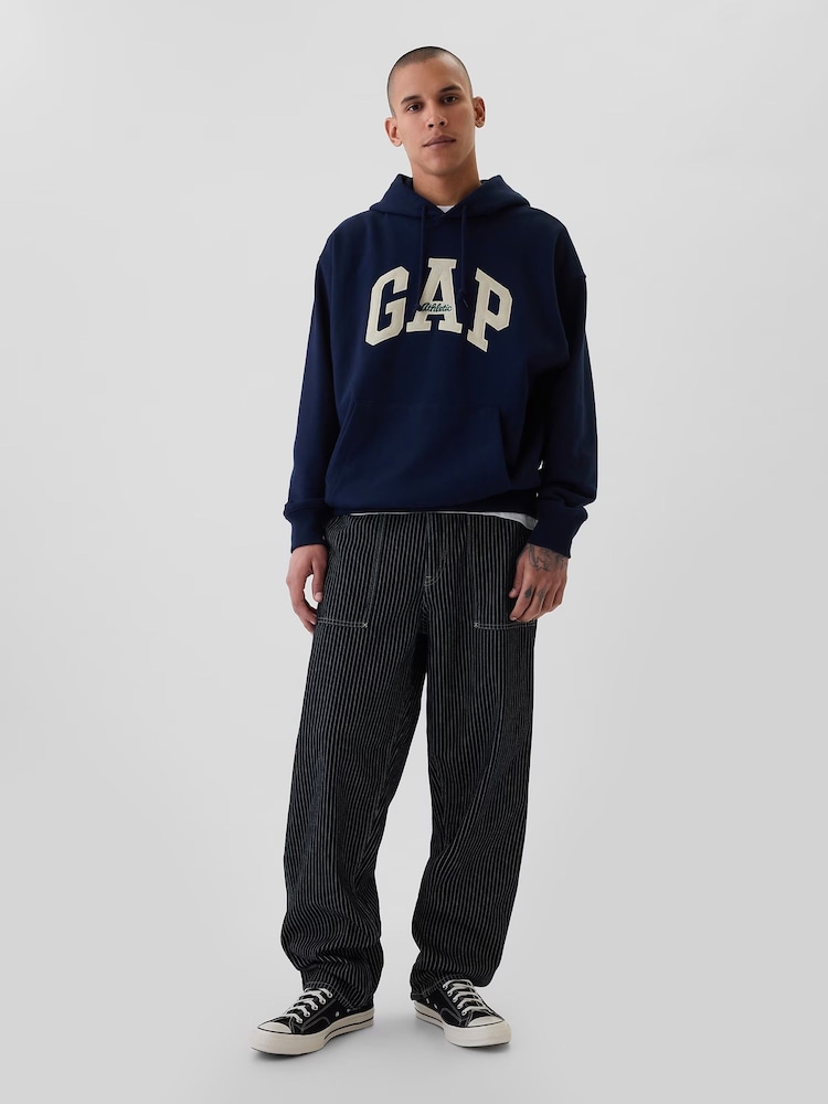 Gap Black Stripe Railroad Utility Baggy Jeans - Image 1 of 5