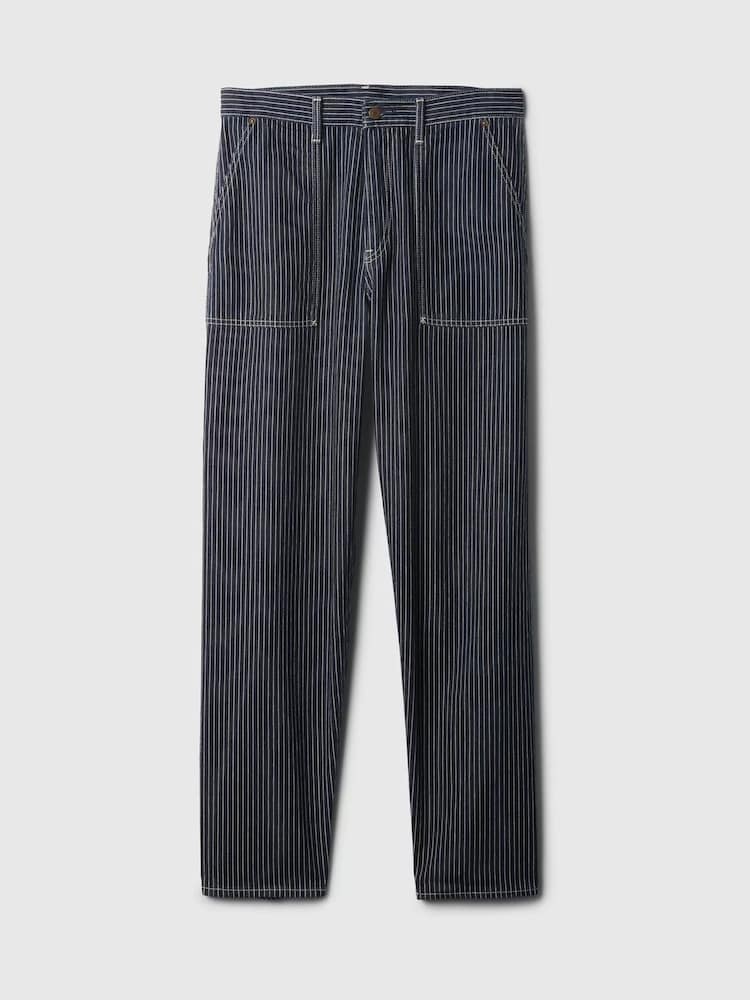 Gap Black Stripe Railroad Utility Baggy Jeans - Image 5 of 5