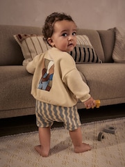 Rayas neutras - Baby Sweatshirt and Shorts Set - Imagen 1 de 14