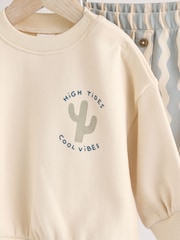 Rayas neutras - Baby Sweatshirt and Shorts Set - Imagen 11 de 14