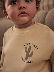 Rayas neutras - Baby Sweatshirt and Shorts Set - Imagen 4 de 14