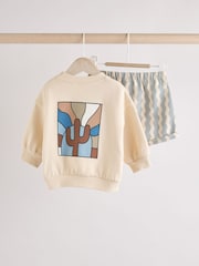 Rayas neutras - Baby Sweatshirt and Shorts Set - Imagen 6 de 14