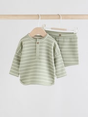 Sage Green Baby Top and Shorts Set - Image 1 of 13