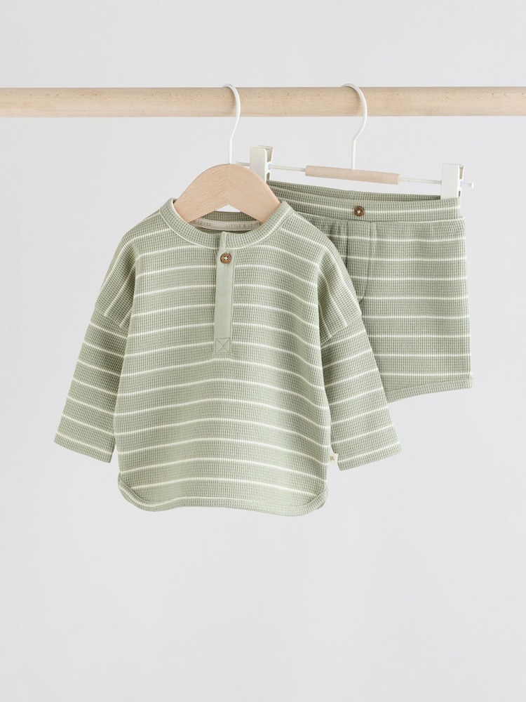 Sage Green Baby Top and Shorts Set - Image 1 of 13