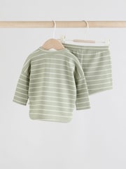 Sage Green Baby Top and Shorts Set - Image 4 of 13