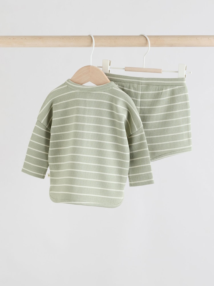 Sage Green Baby Top and Shorts Set - Image 4 of 13