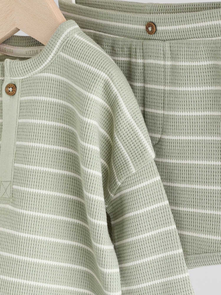 Sage Green Baby Top and Shorts Set - Image 7 of 13