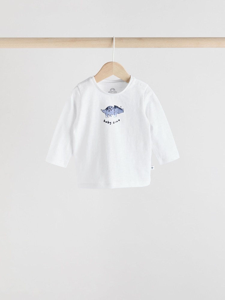 Blue Dino Baby Tops and Leggings 6 Piece Set - Image 2 of 16