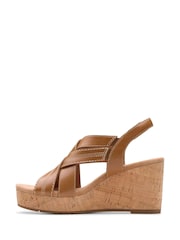 Clarks Natural Wide Fit (E) Leather Sabina Sling Sandals - Image 2 of 7