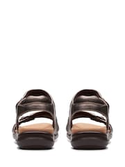 Clarks Natural Wide Fit (E) Leather Kitly Ave Sandals - Image 6 of 7