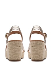 Clarks Gold Wide Fit (E) Leather Sabina Sling Sandals - Image 5 of 7