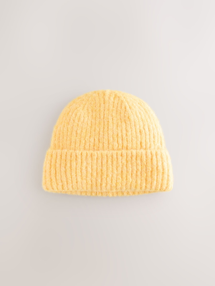 Buttermilk Yellow Knitted Beanie Hat - Image 7 of 9