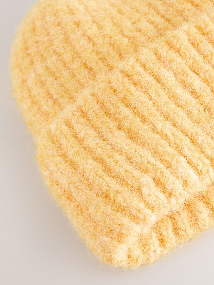 Buttermilk Yellow Knitted Beanie Hat - Image 9 of 9
