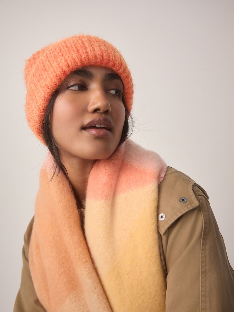 Coral Knitted Beanie Hat - Image 2 of 4