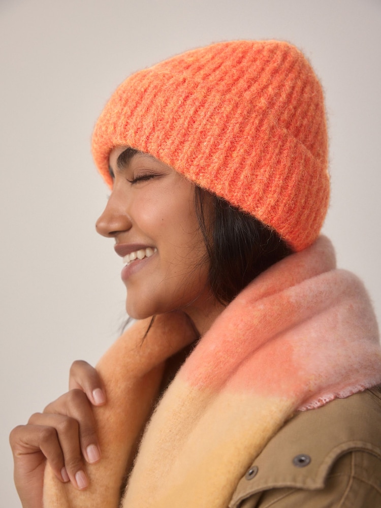 Coral Knitted Beanie Hat - Image 3 of 4