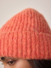 Coral Knitted Beanie Hat - Image 4 of 4