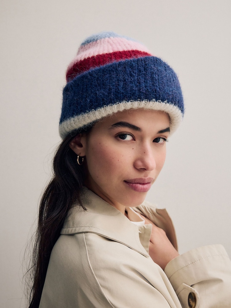 Multi Alpaca Blend Knitted Beanie - Image 1 of 7