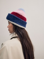 Multi Alpaca Blend Knitted Beanie - Image 2 of 7