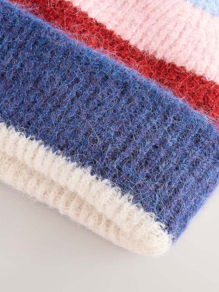 Multi Alpaca Blend Knitted Beanie - Image 7 of 7