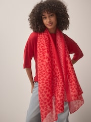 Heart Plisse Lightweight Scarf - Image 1 of 9