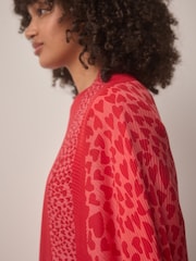 Heart Plisse Lightweight Scarf - Image 5 of 9