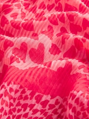 Heart Plisse Lightweight Scarf - Image 8 of 9