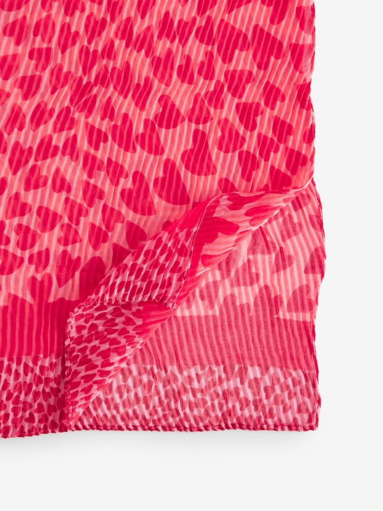 Heart Plisse Lightweight Scarf - Image 9 of 9