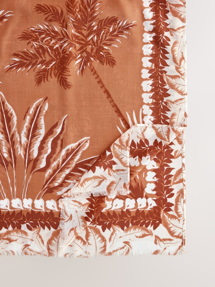 Rust Tiger Scene Lightweight Scarf - Image 6 of 6 Rust Tiger Scene Lightweight Scarf - Image 6 of 6