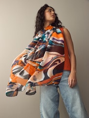 Bright Marble Plisse Lightweight Scarf - Image 2 of 2