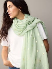 Sage Green Foil Foil Lightweight Scarf - Image 1 of 8