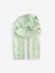 Sage Green Foil Foil Lightweight Scarf - Image 6 of 8