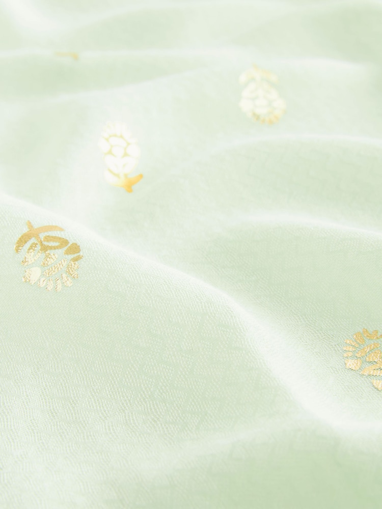 Sage Green Foil Foil Lightweight Scarf - Image 7 of 8